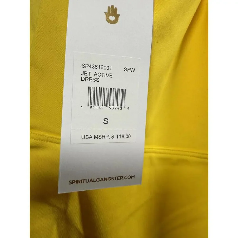 Spiritual Gangster Jet Active Dress Yellow - S - Picture 6 of 8